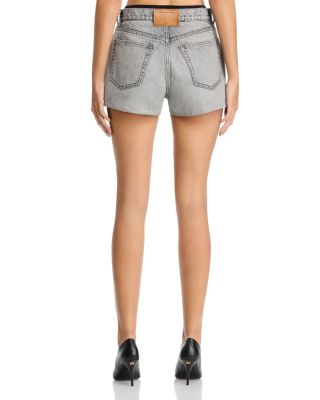 Denim Shorts in Washed Green