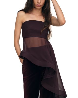 Rhianna Silk Drape Bandeau Top