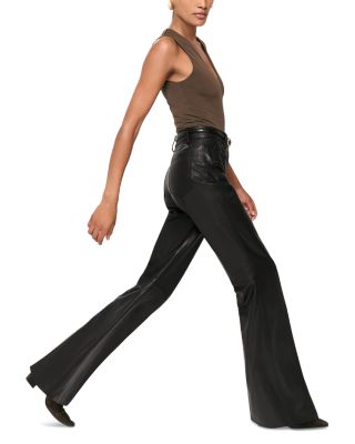 Priya Leather Flare Pants