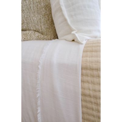 Remi Linen Blend Frayed Sheet Set, Queen
