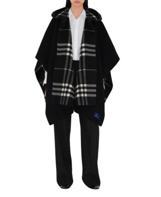  Reversible Check Cashmere Cape