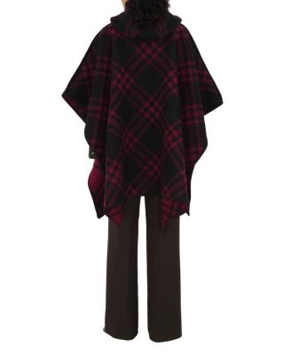  Reversible Check Wool Cape