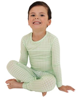 Boys' Pistachio Gingham Pajama Set - Baby, Little Kid