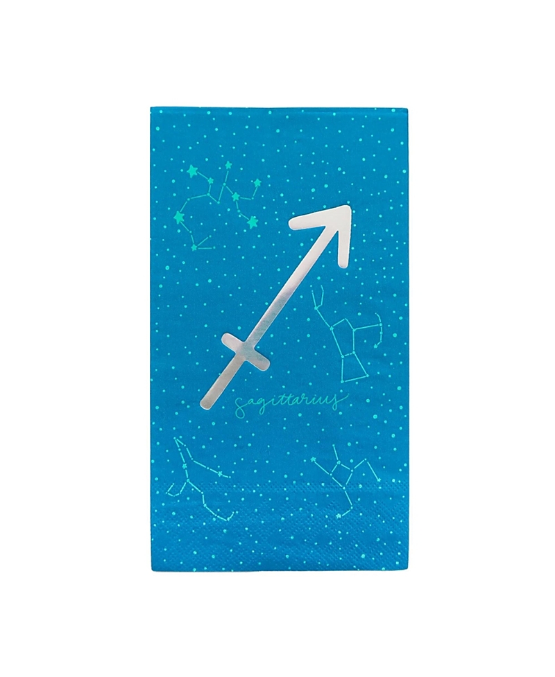 Jollity & Co. Zodiac Themed Paper Party Guest Napkins, Set of 16