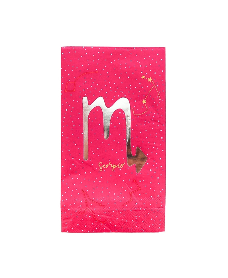 Jollity & Co. Zodiac Themed Paper Party Guest Napkins, Set of 16