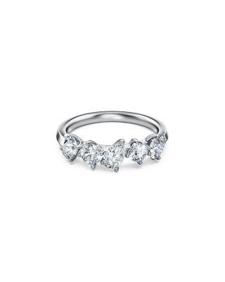 14K White Gold Galaxy Certified Lab Grown Diamond Mixed Cut Five Stone Ring