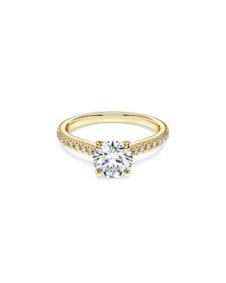 14K Yellow Gold Eternity Certified Lab Grown Diamond Engagement Ring