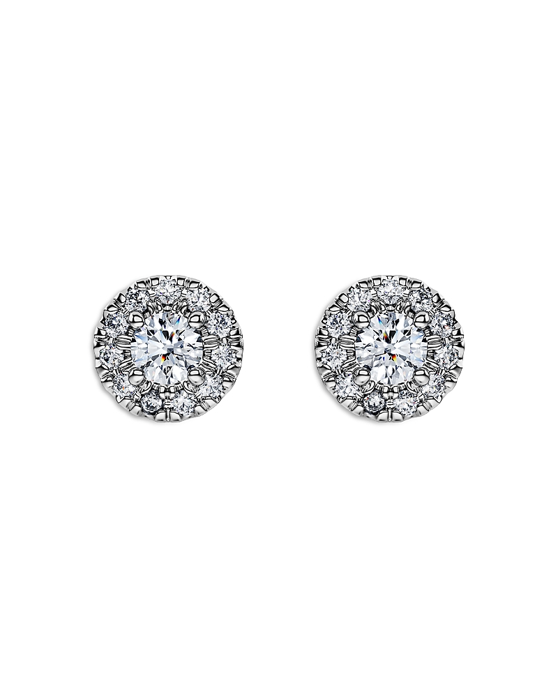 Swarovski Galaxy Certified Lab Grown Diamond Halo Stud Earrings In Silver