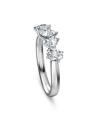 14K White Gold Galaxy Certified Lab Grown Diamond Mixed Cut Five Stone Ring