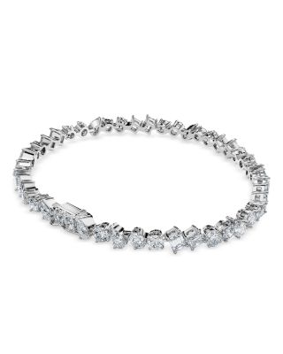 14K White Gold Galaxy Certified Lab Grown Diamond Mixed Cut Tennis Bracelet