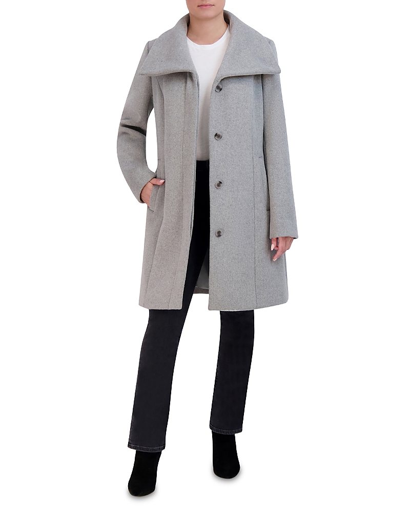 Cole Haan Convertible Collar Button Up Coat