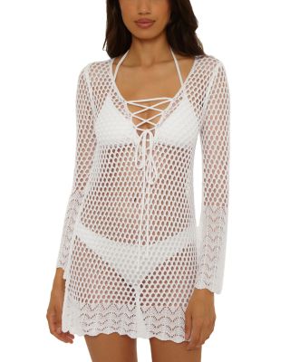 Becca by Rebecca Virtue Treasure Island Crochet Swim Cover-Up Tunic