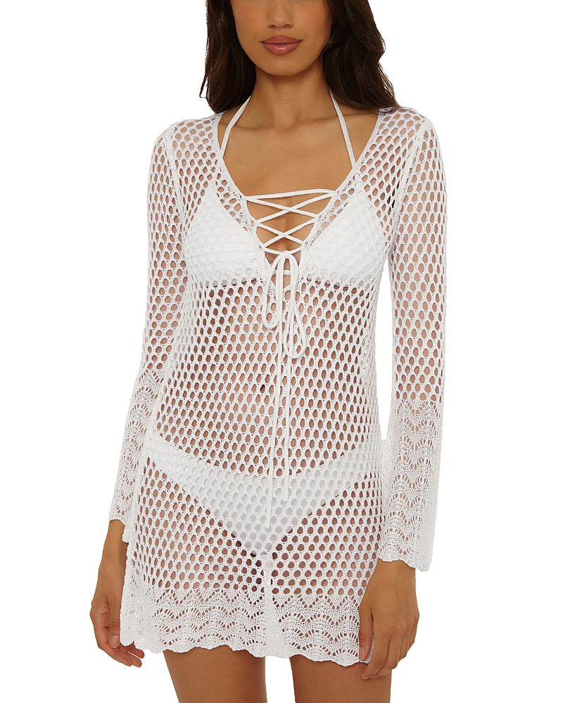 Becca by Rebecca Virtue Treasure Island Crochet Swim Cover-Up Tunic