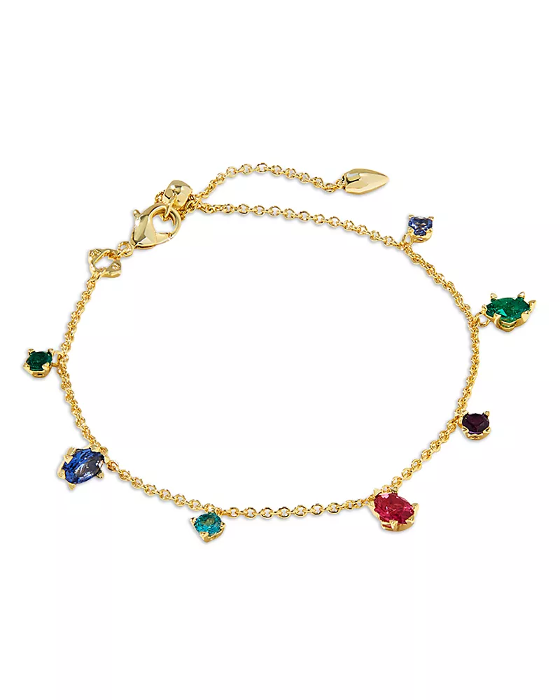 Kendra Scott Crystal Charm Chain Link Bracelet