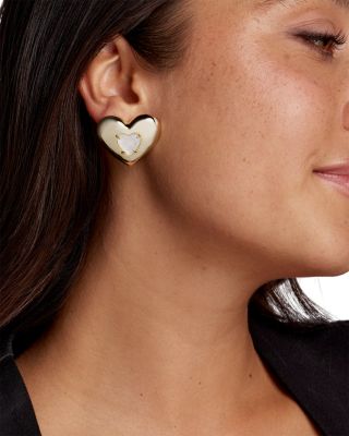 Mother of Pearl Heart Sasha Stud Earrings