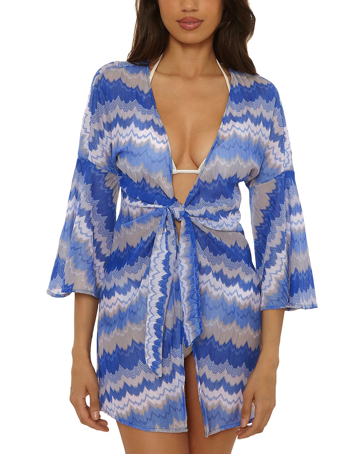 Becca by Rebecca Virtue Santorini Textured Knit Cover Up Tunic
