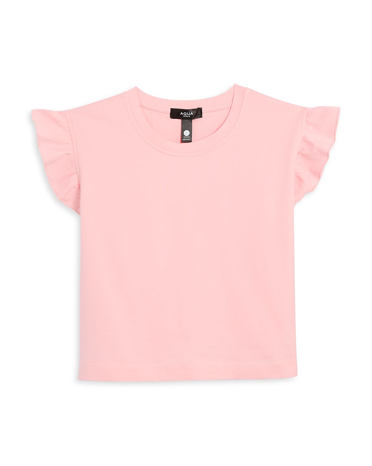 Aqua Girls' Ruffled Sleeve Tee, Little Kid, Big Kid - Exclusive