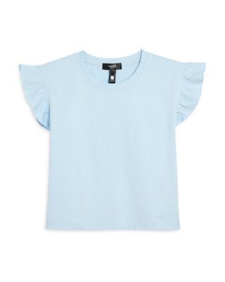 Aqua Girls' Ruffled Sleeve Tee, Little Kid, Big Kid - Exclusive