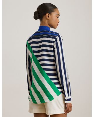 Classic Fit Striped Crepe Shirt