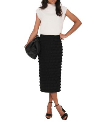 Women's Textured Pencil Skirt