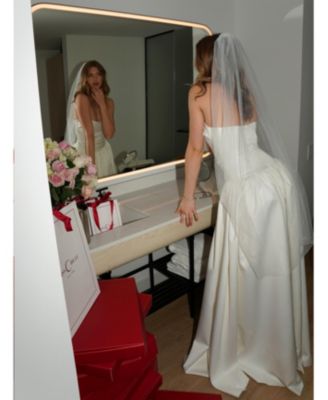 Umay Drop Waist Satin Corset Bridal Gown