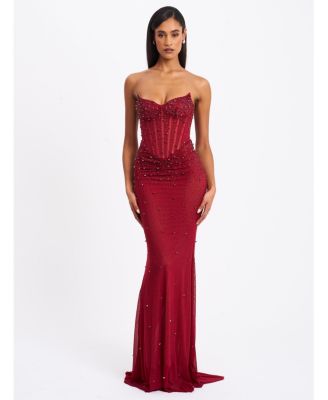  Fatima Sleeveless Corset Mermaid Maxi Gown