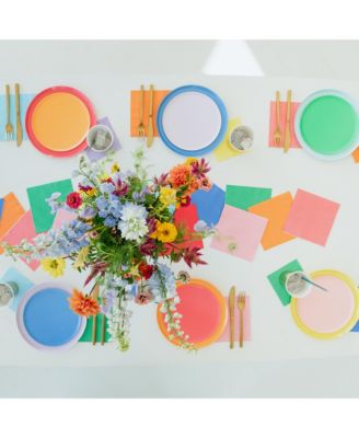  Solid Shade Colors,  Paper Party Large Napkins, Set of 16