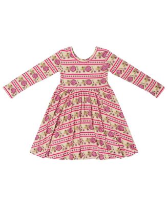  Girls' Pomegranate Soiree Bamboo Twirl Dress - Little Kid