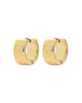 Small Icon T Monogram Hoop Earrings