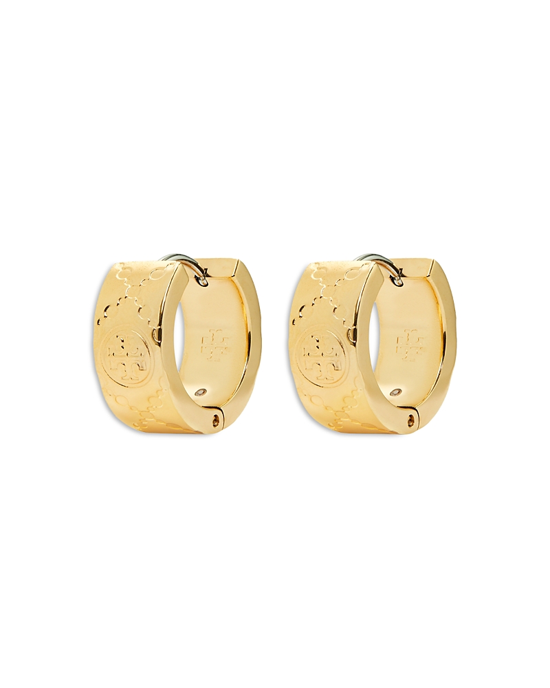 Tory Burch Small Icon T Monogram Hoop Earrings