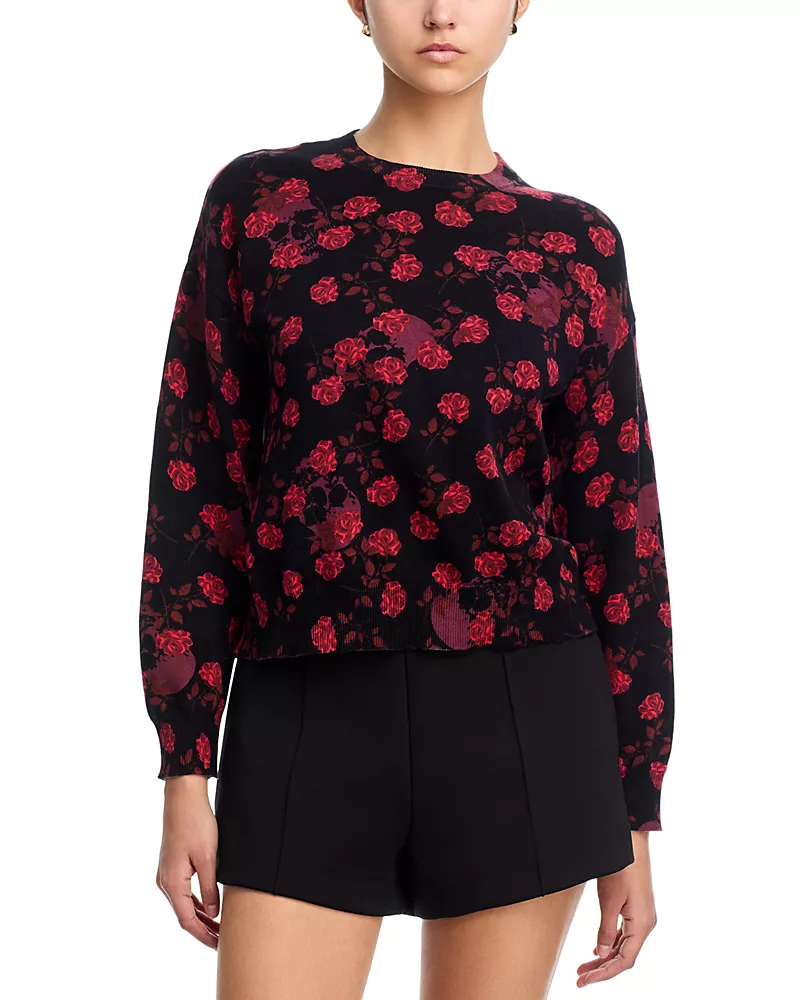 Aqua Rose Skull Sweatshirt - Exclusive