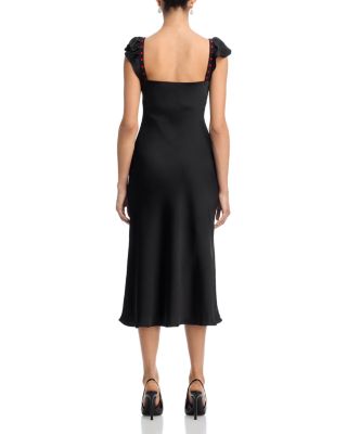 Bias Cut Flutter Sleeve Dress - Exclusive