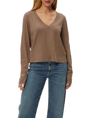 Brea Cropped V-Neck Tee