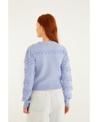 Pom Pom Trim Sweater