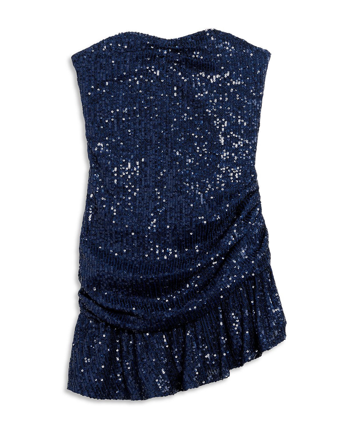 KatieJnyc Girls' Tween Estelle Asymmetric Strapless Sequin Dress - Big Kid