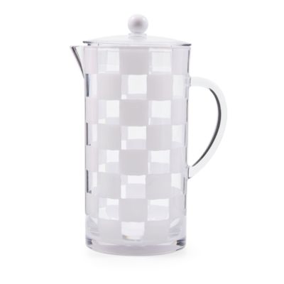 White Check Acrylic Pitcher