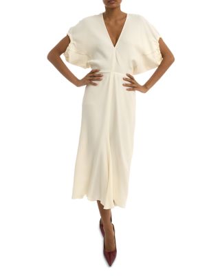 Blouson Detail Midi Dress