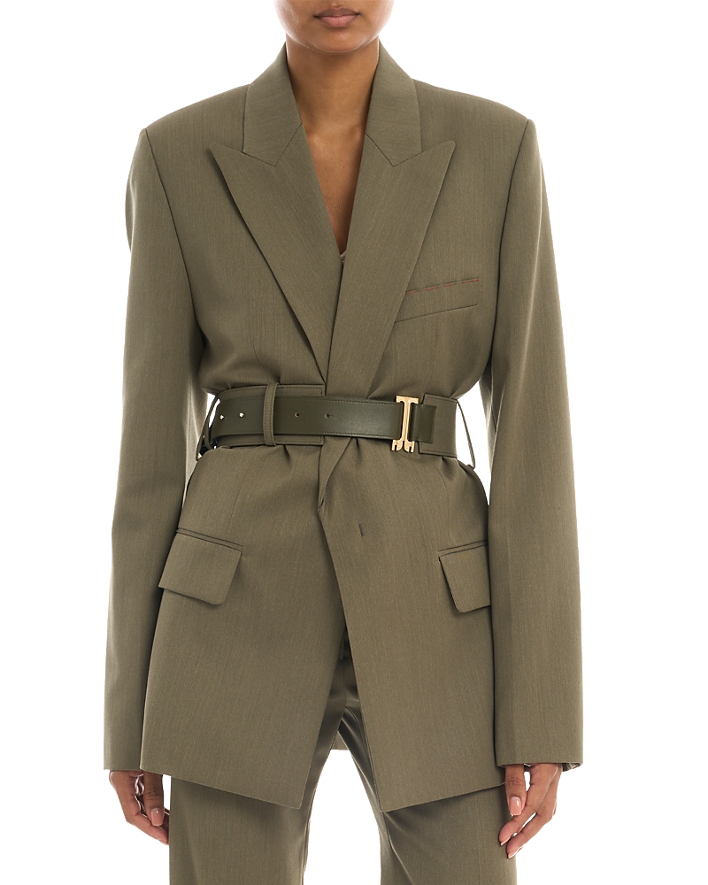 Victoria Beckham Wide Leather Tuxedo Belt