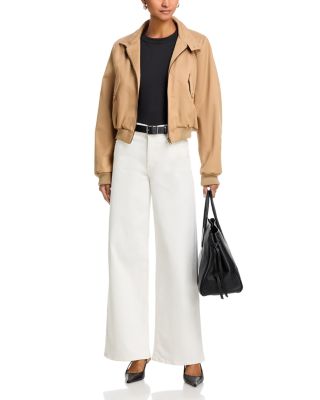Le Slim Palazzo High Rise Wide Leg Jeans in Au Natural
