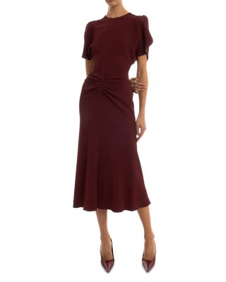 Gathered Waist Midi Dress