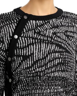 Abstract Animal Print Soft Knit Sweater