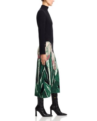 Floral Jacquard Knit Dress