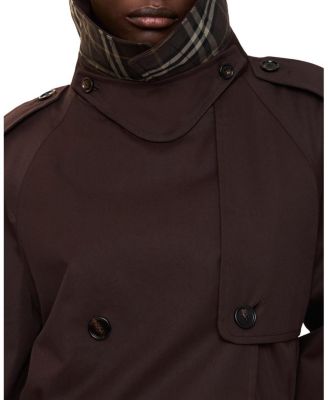 Cropped Gabardine Trench Jacket