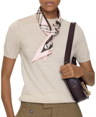 Skinny Check Silk Scarf