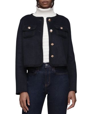 Cropped Jacket With Crochet Trim