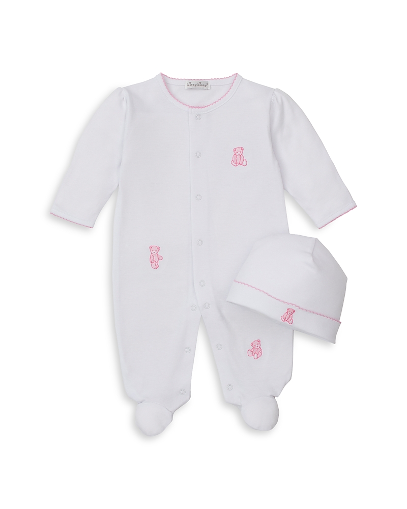 Kissy Kissy Girls' Bear Footie & Hat Set - Baby