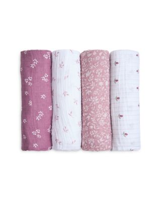  Cotton Muslin Swaddle Blankets, 4 Pack