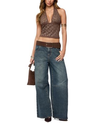 Jackie Stud & Grommet Halter Top