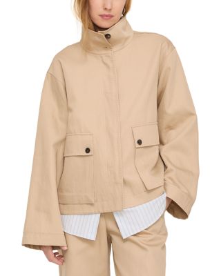 Funnel Neck Cargo Pocket Jacket