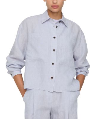 Cropped Boyfriend Linen Shirt 